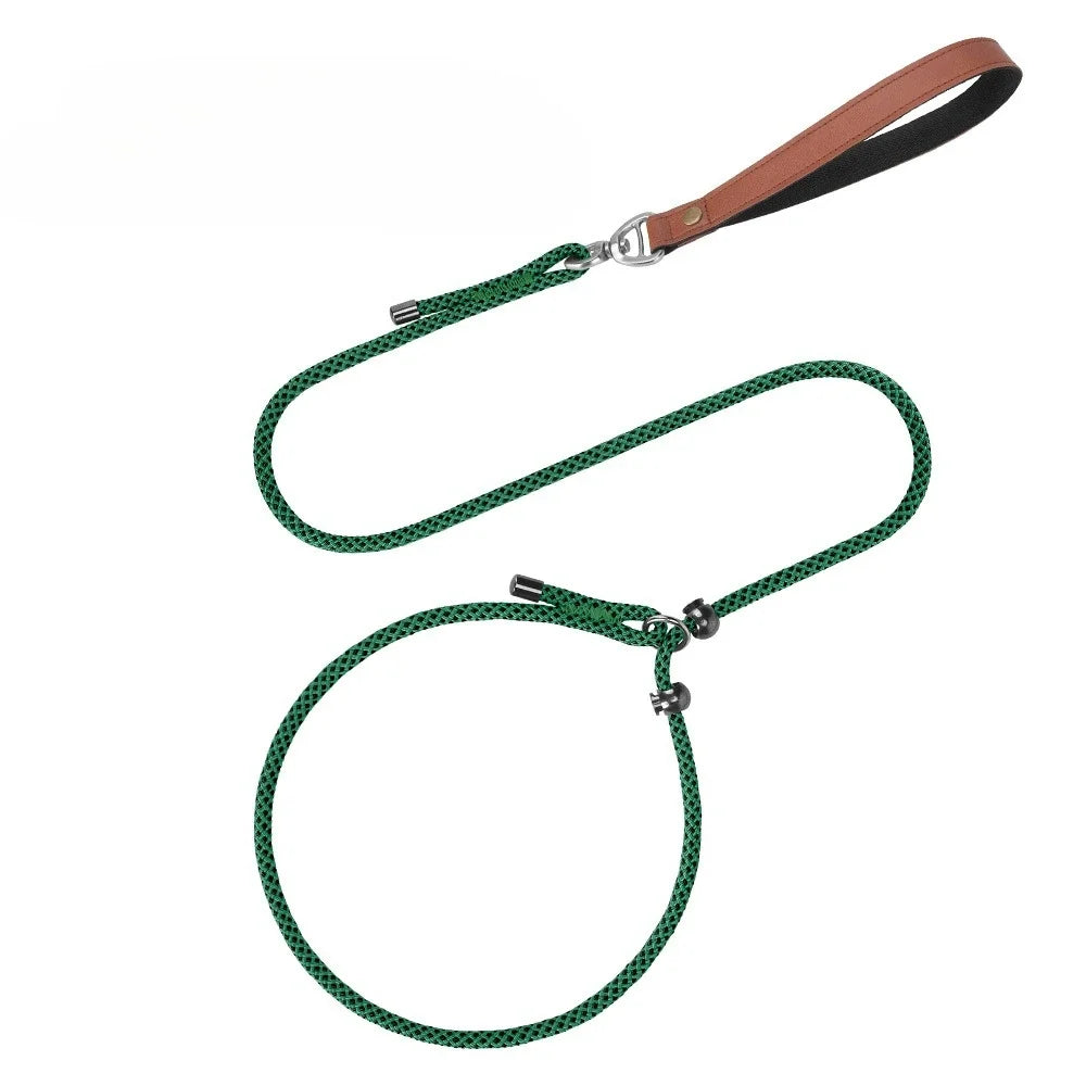 Anti-Tangle Adjustable P-Chain Slip Lead for Small Dogs