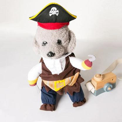 Pirate Costume Suit with Hat for Cats & Dogs