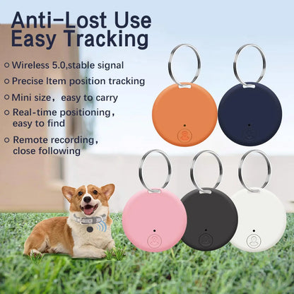 Round Bluetooth Anti-Lost Tracker Tag for Pets, Keys & Bags