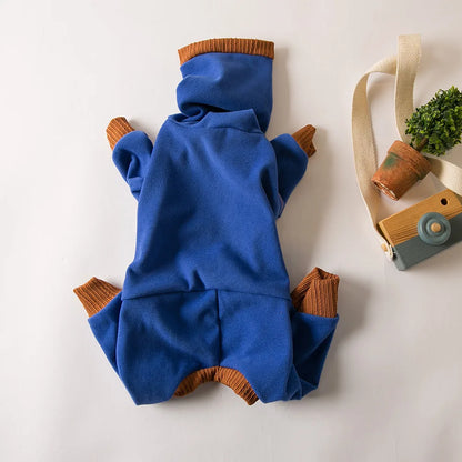 High-Neck Plush Dog Jumper — Four-Legged Warm Base Layer