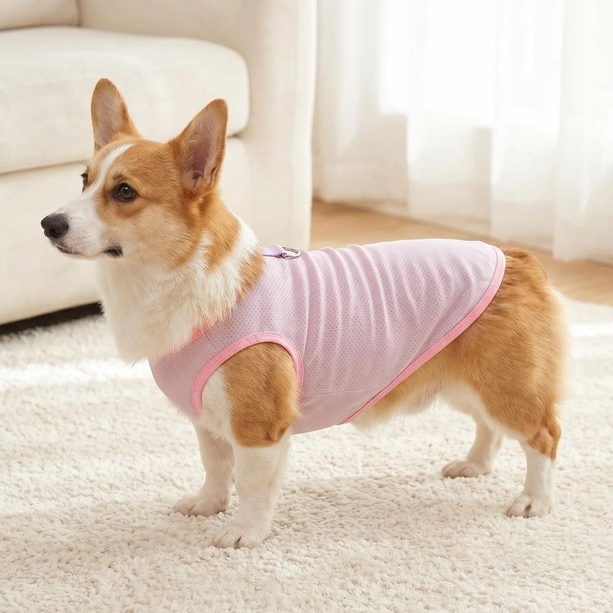Breathable Mesh Cooling Vest with D-Ring for Small Dogs