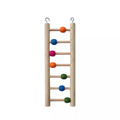 Solid Wood Cloud Climbing Ladder for Parrots & Birds