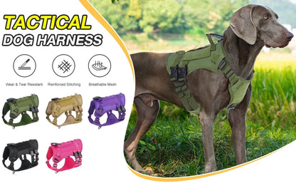 Tactical Chest Strap Dog Harness with Reinforcement Loop