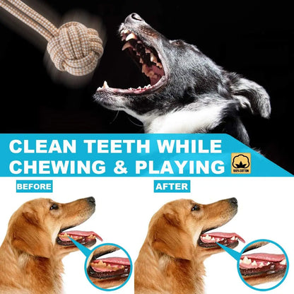 Cotton Rope Knot Chew Toy for Dogs & Cats