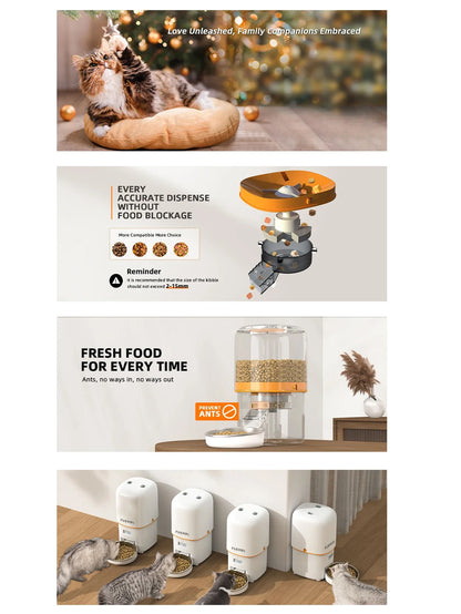 Smart Camera Pet Feeder with 1080P HD & 5G WiFi