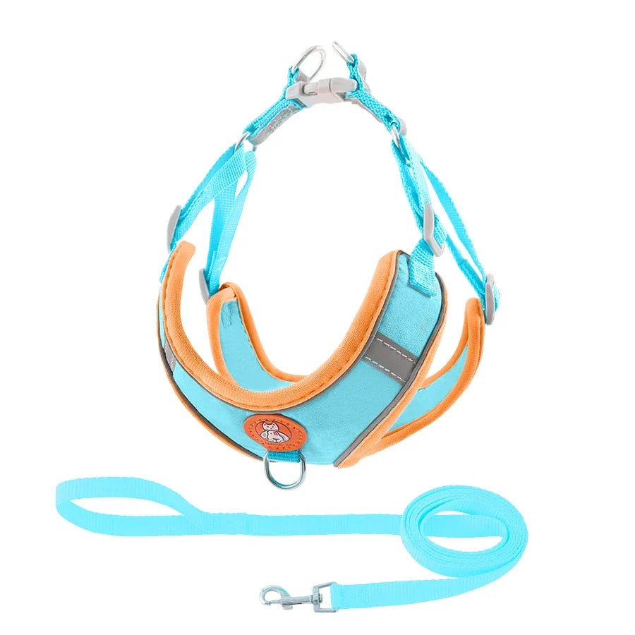 Breathable Reflective Dog Harness - Adjustable for Small Dogs & Puppies