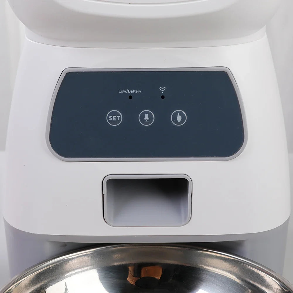 Smart WiFi Pet Feeder and Water Fountain Combo - 3.5L Food + 2L Water