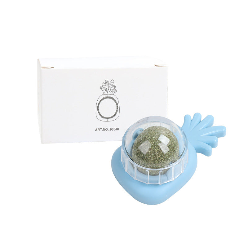 Catnip Wall Ball - Natural Edible Cat Mint Toy for Hairball Relief