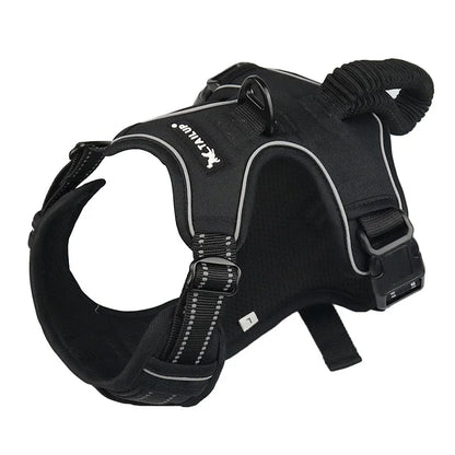 No-Pull Reflective Nylon Dog Harness for Strong Pullers