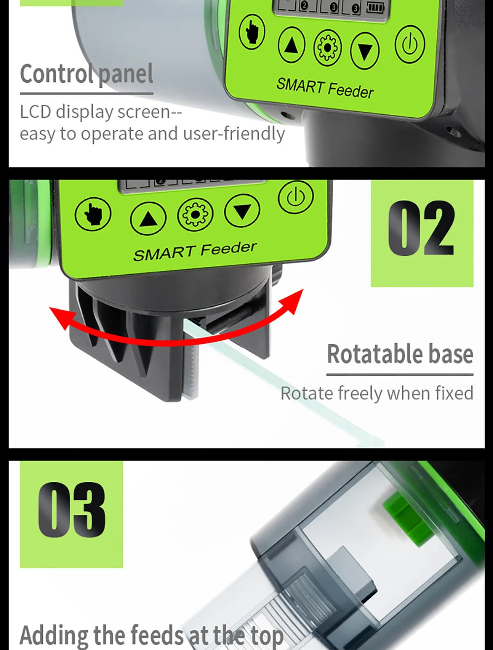 Automatic Fish Feeder - Digital Timer for Aquarium & Turtle Tank