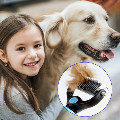 Professional Pet Deshedding Brush - Hair Remover for Dogs and Cats