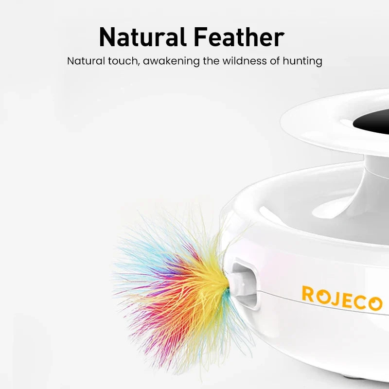 2-in-1 Automatic Cat Toy - Smart Feather & Ball Set with 5 Interactive Modes