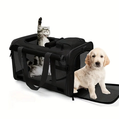 Soft-Sided Pet Carrier for Large & Medium Cats and Puppies