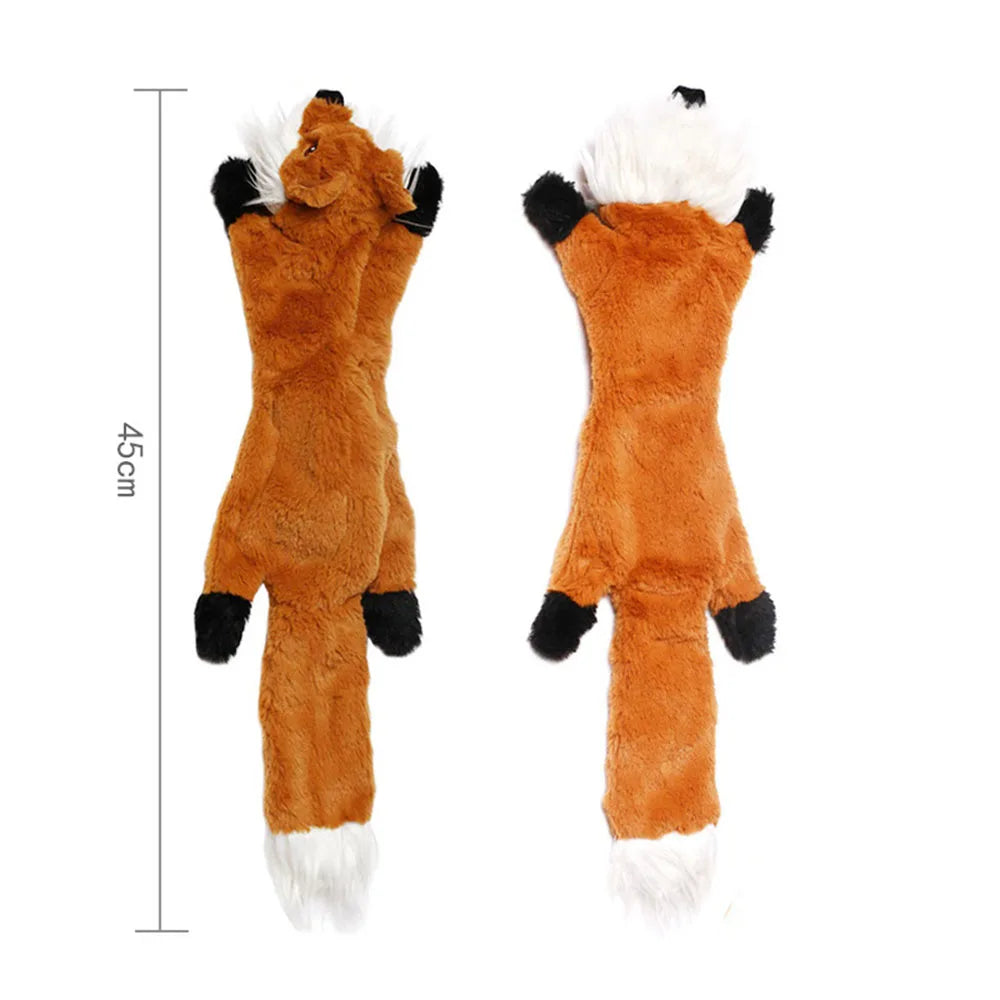 Stuffing-Free Squeaky Dog Toy with Crinkle