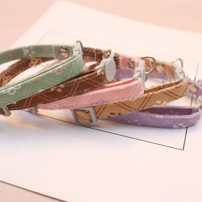 Adjustable Breakaway Collar with Bell for Cats and Small Dogs