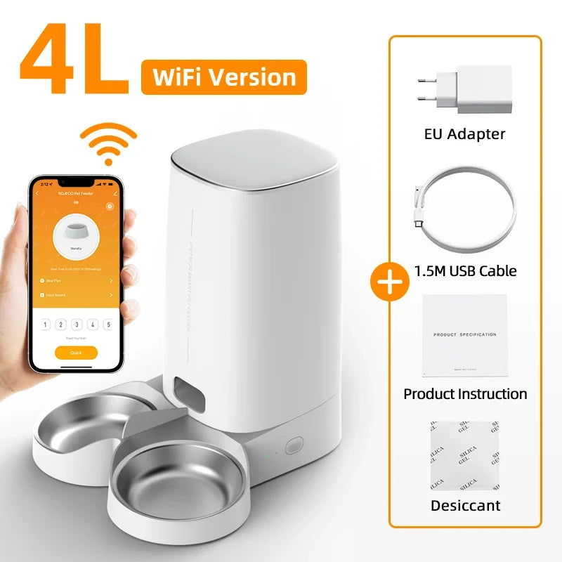 Smart WiFi Automatic Cat Feeder with Remote Control