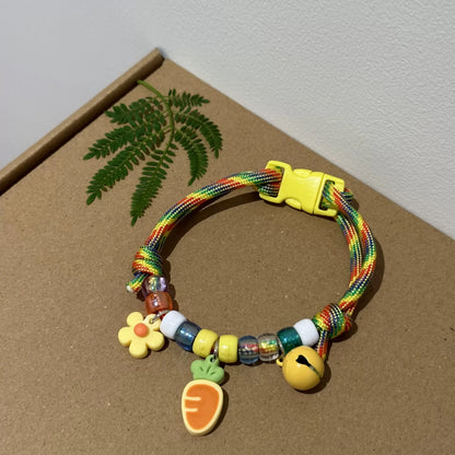 Adjustable Braided Cat Collar with Bell