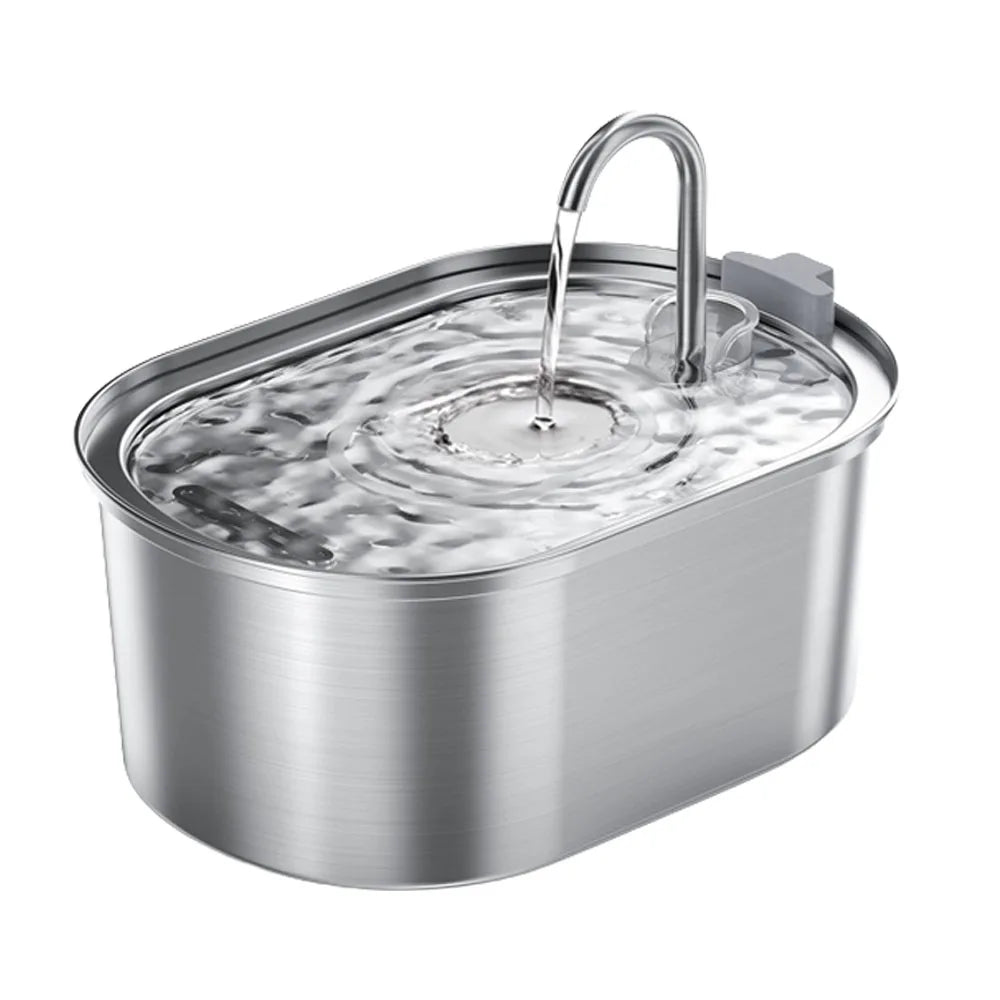 Smart Automatic Pet Water Fountain - Stainless Steel Dispenser for Cats & Dogs