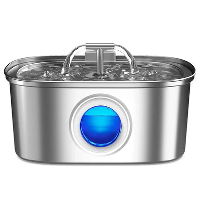 3.2L Stainless Steel USB Pet Water Fountain — Quiet Filter Pump for Cats & Dogs