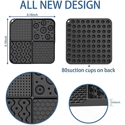 Slow Feeder Mat with Aluminium Bowl — Non-Toxic Silicone Anxiety & Boredom Relief for Dogs & Cats