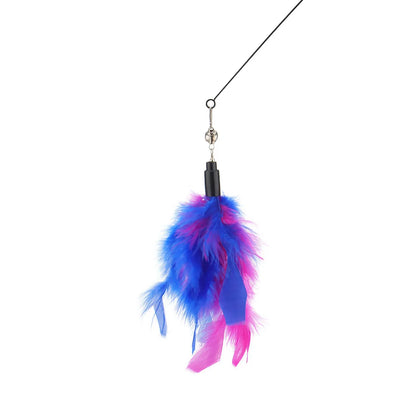 Bright Colour Feather Cat Teaser Replacement Pack (5 Pcs Random Mix)