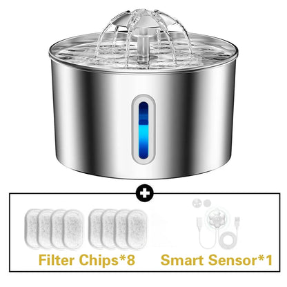 2.2L Stainless Steel Smart Pet Water Fountain