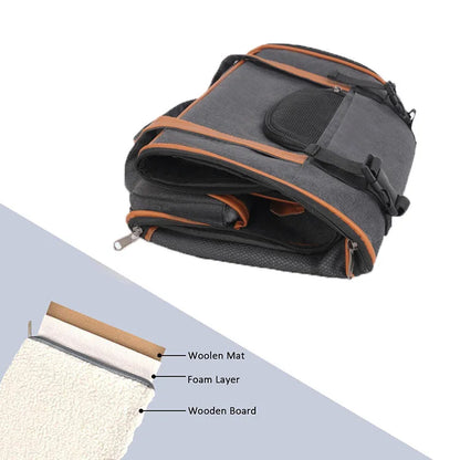 Anti-Collapse Pet Carrier Handbag with Storage Pockets
