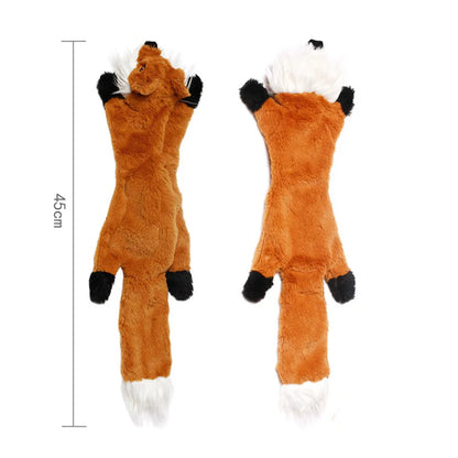 Stuffing-Free Squeaky Dog Toy with Crinkle