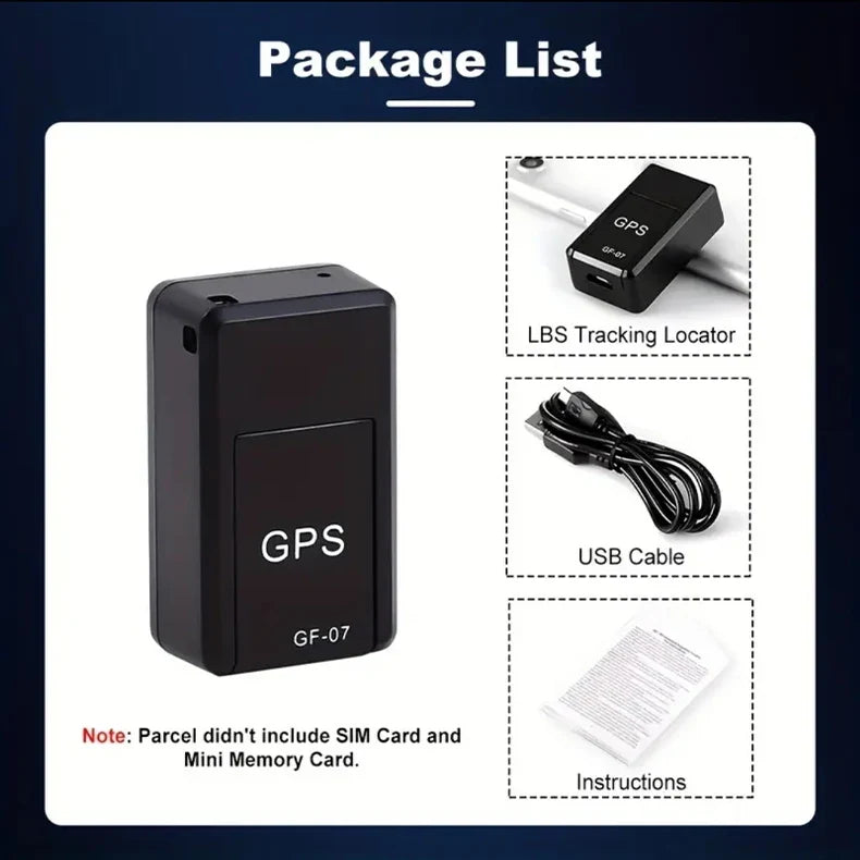 GF07 Magnetic Mini GPS Tracker for Vehicles, Pets & Personal Use