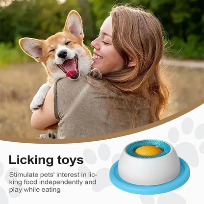 Interactive Lick Mat & Slow Feeder Bowl for Dogs & Cats — Promotes Dental Health & Calm Eating