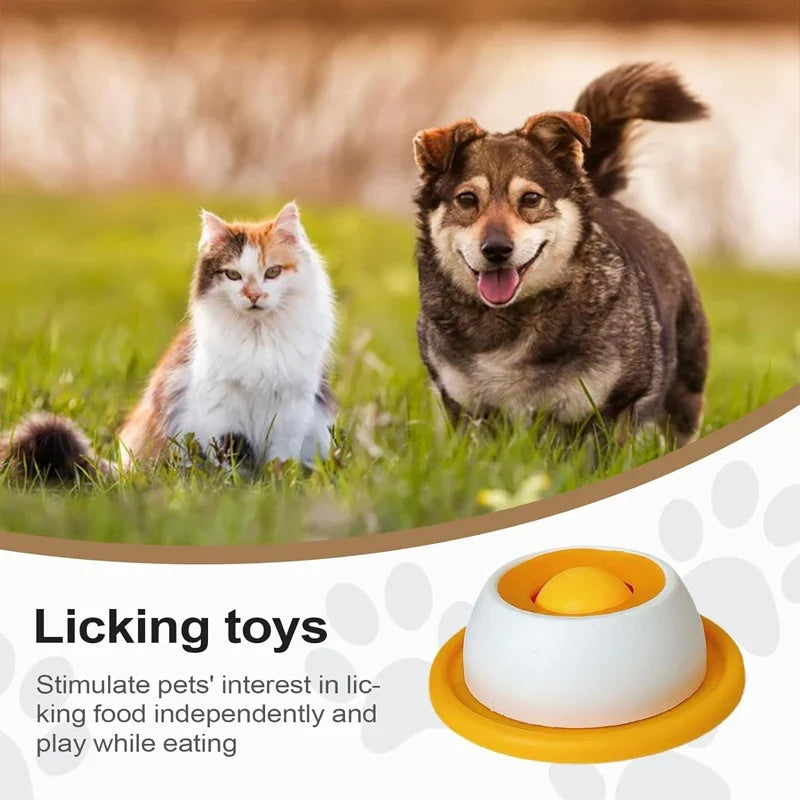 Interactive Lick Mat & Slow Feeder Bowl for Dogs & Cats — Promotes Dental Health & Calm Eating