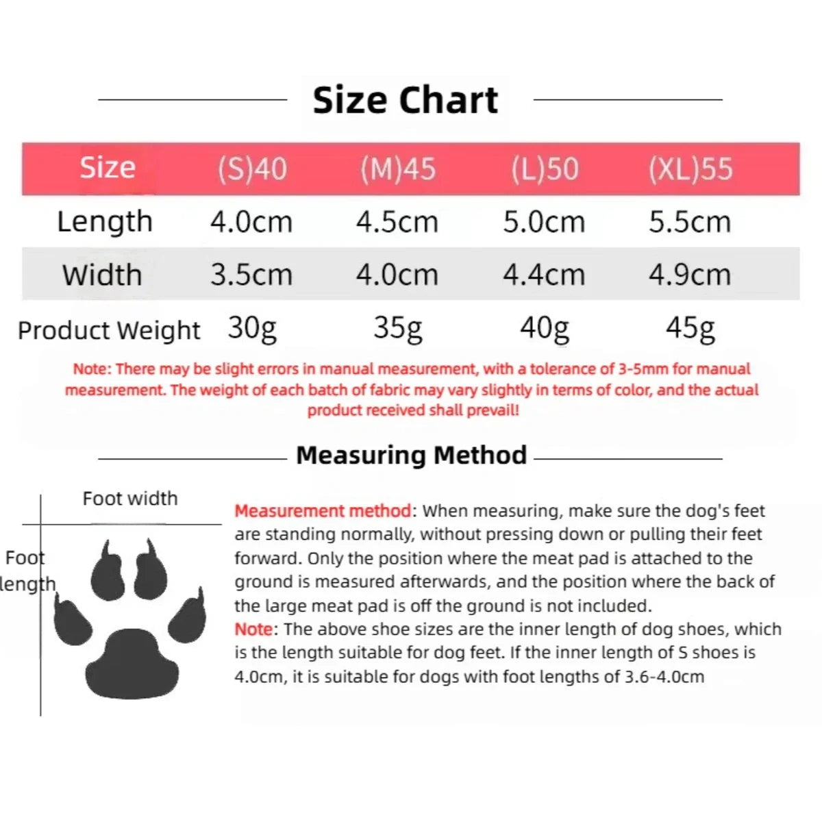 Winter Anti-Slip Dog Boots | Set of 4 for Small & Medium Dogs & Cats