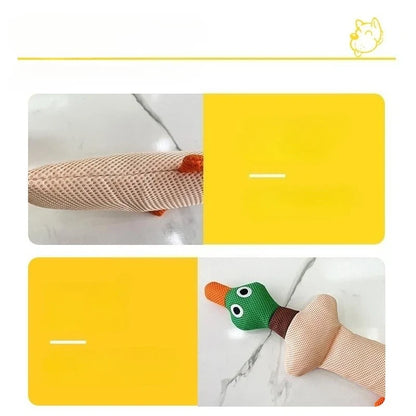 Plush Long Duck Chew & Teeth Cleaning Toy for Dogs