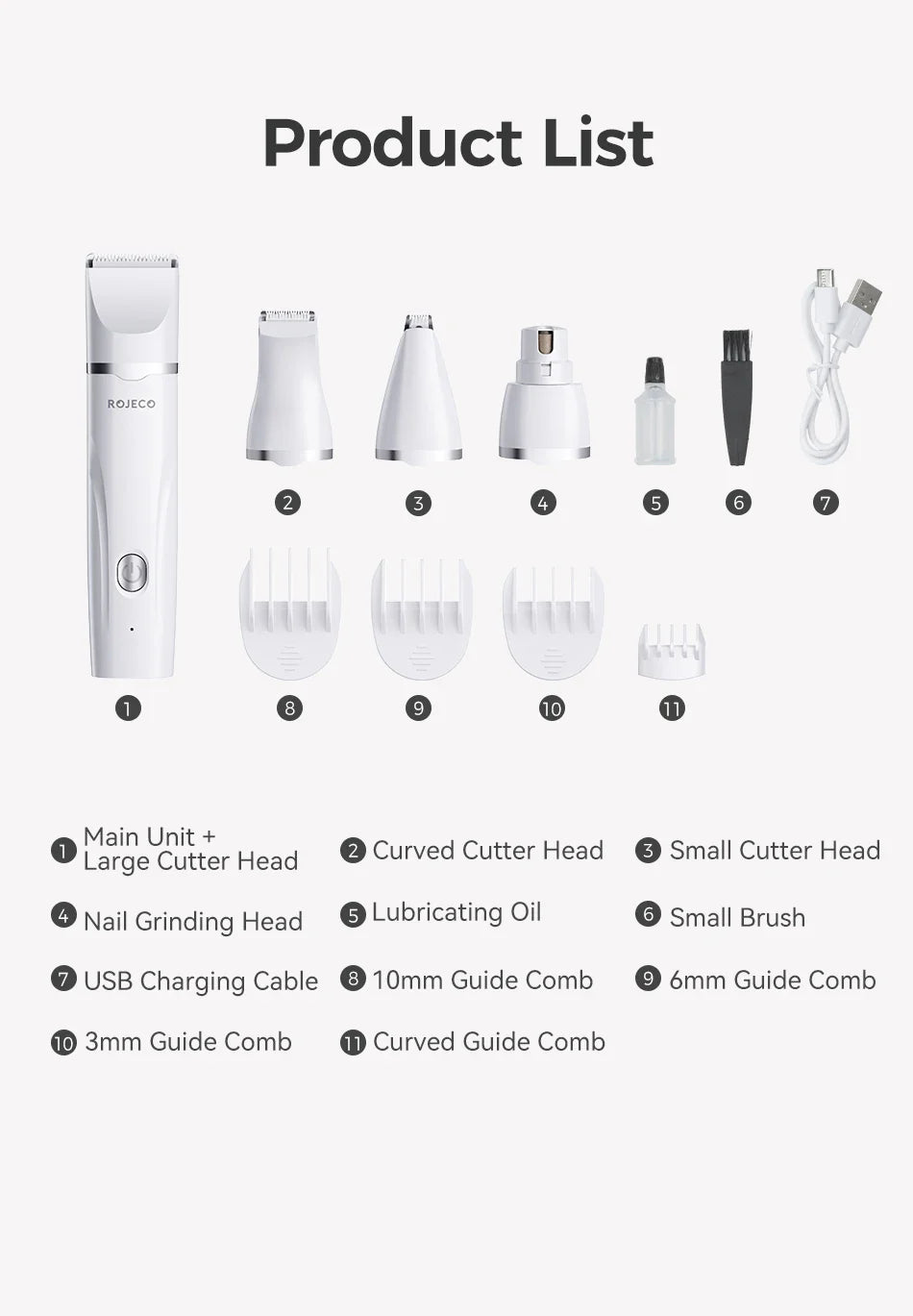 4-in-1 Electric Pet Grooming Clipper Kit