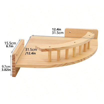 Wall-Mounted Cat Climbing Shelf & Hammock Set