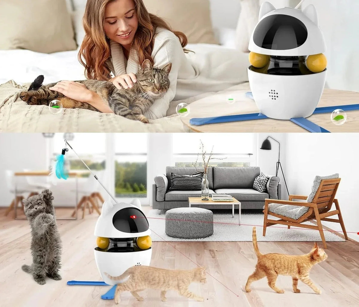 3-in-1 Interactive Cat Toy Set
