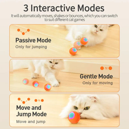 Smart Interactive Cat Ball - Automatic Rolling Electric Pet Toy