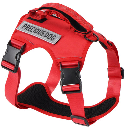 Reflective Emotional Support Dog Vest Harness with Handle & Lead — Easy On/Off for Large Dogs
