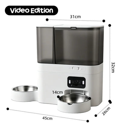 5L+3L Smart Automatic Pet Feeder with WiFi, Camera & Water Dispenser