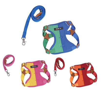 Reflective Adjustable Harness & Leash Set for Small & Medium Dogs & Cats