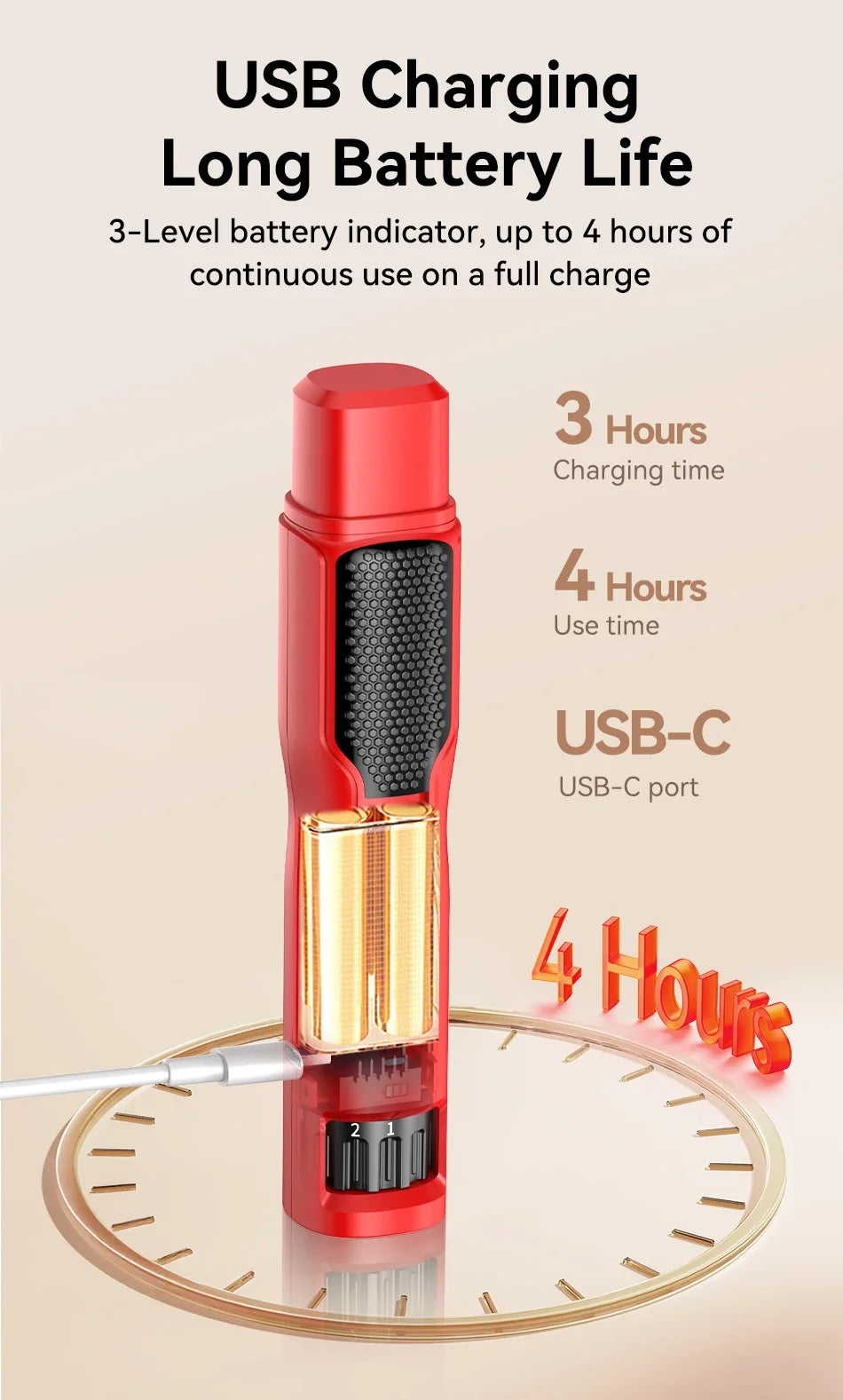 Electric Pet Nail Grinder with LED Light - Rechargeable Dog Cat Claw Trimmer