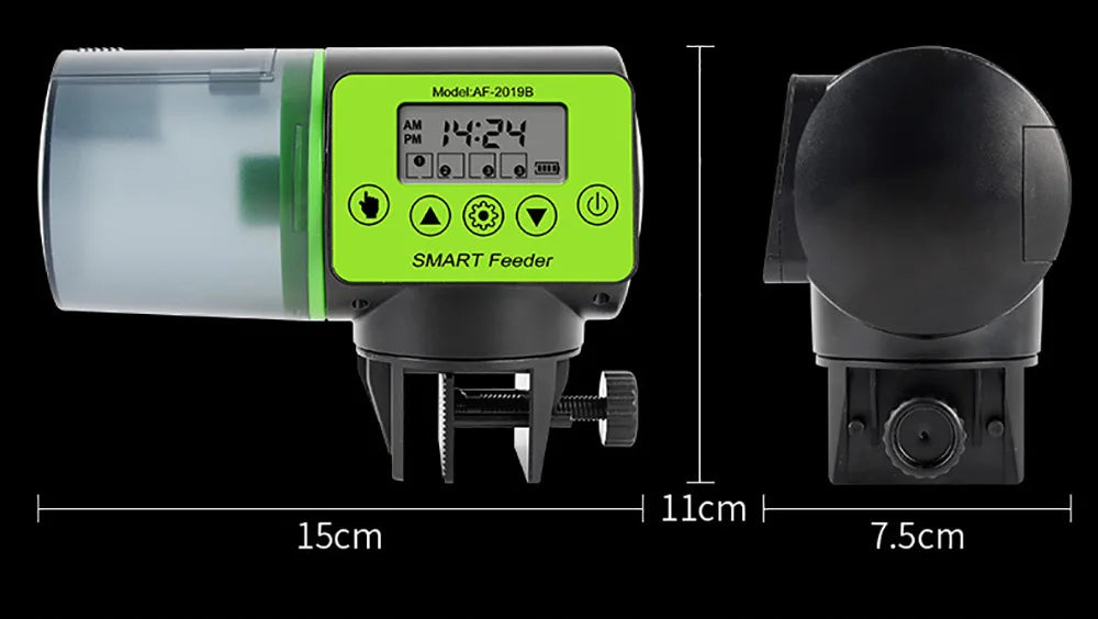 Automatic Fish Feeder - Digital Timer for Aquarium & Turtle Tank