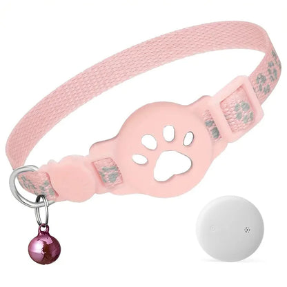 Reflective AirTag Pet Collar with Safety Buckle for Cats & Small Dogs