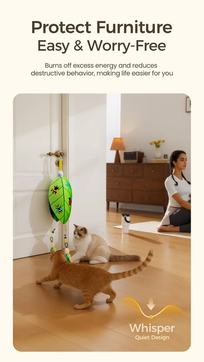 Automatic Hanging Laser & Feather Cat Toy