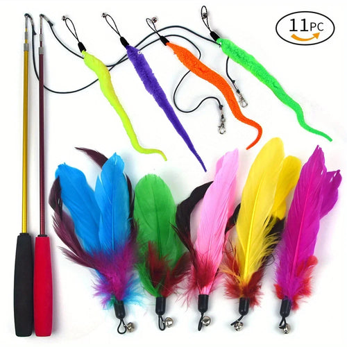 Retractable Cat Wand 11-Pack Replacement Set
