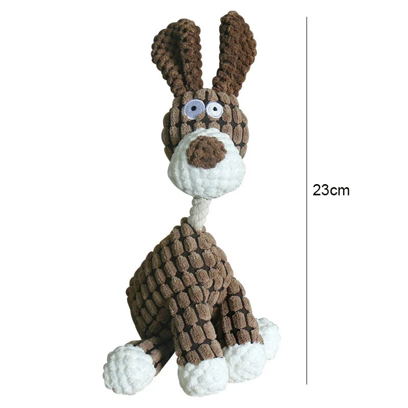 Donkey Shape Squeaky Plush Chew Toy for Dogs and Puppies
