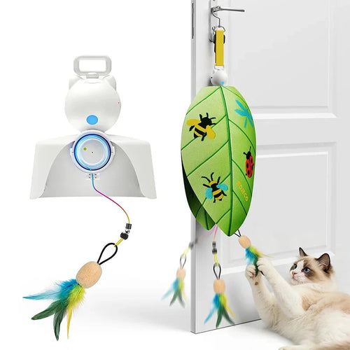 Automatic Hanging Laser & Feather Cat Toy