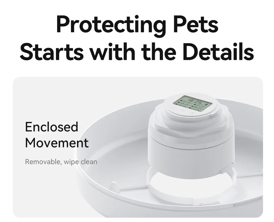 Wireless Automatic Pet Feeder with 6-Meal Capacity and Smart LED Touch Control