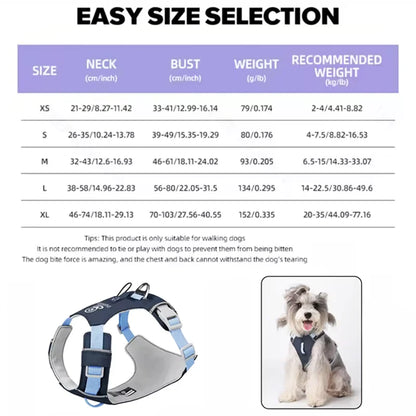 Lightweight No-Pull Reflective Dog & Cat Harness Vest