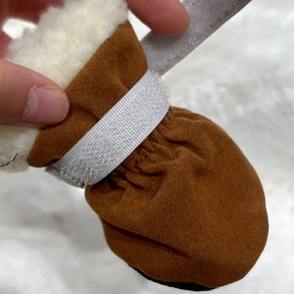 Winter Anti-Slip Dog Boots | Set of 4 for Small & Medium Dogs & Cats